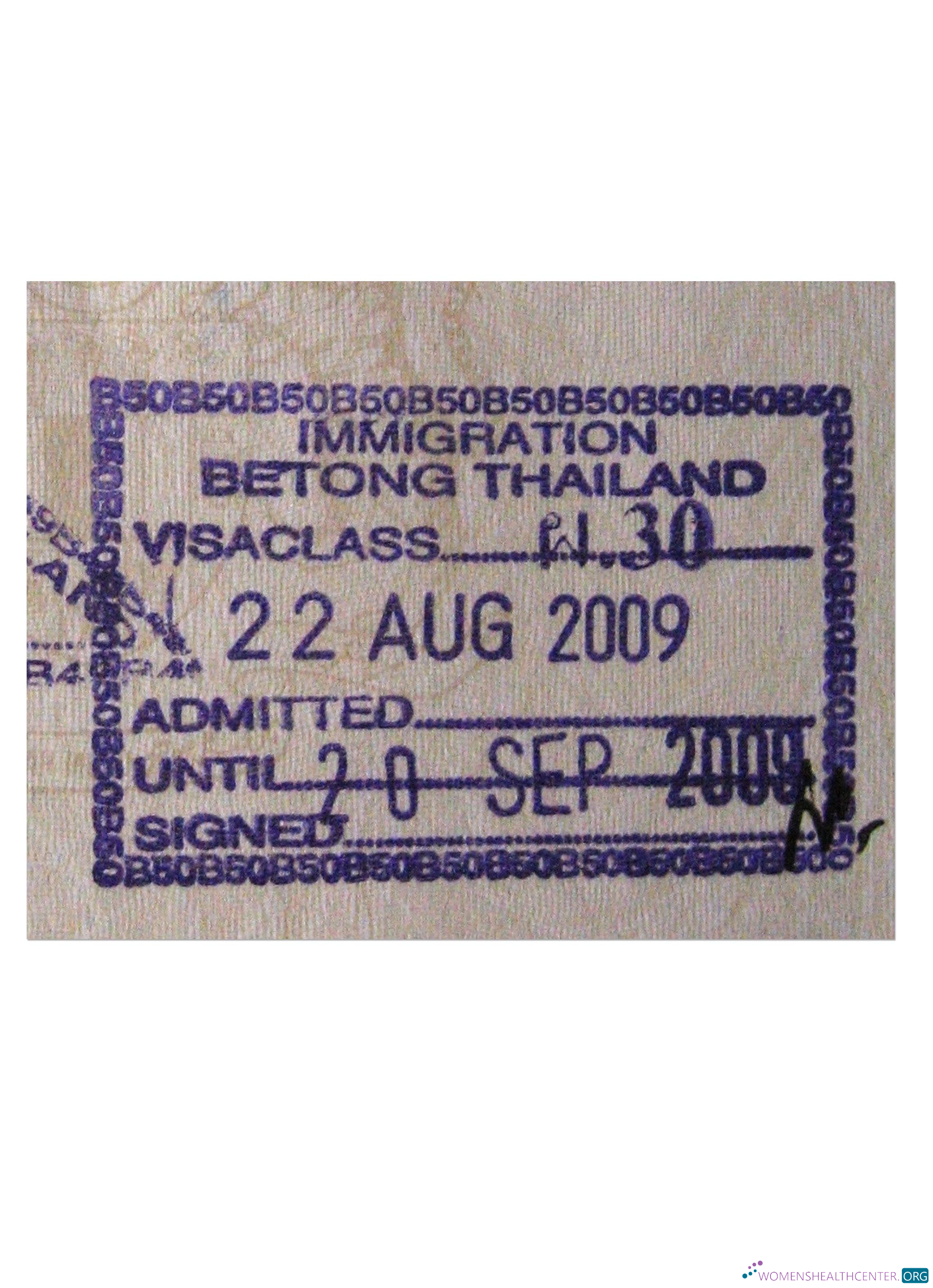 Download THAILAND VISA STAMP Photoshop template